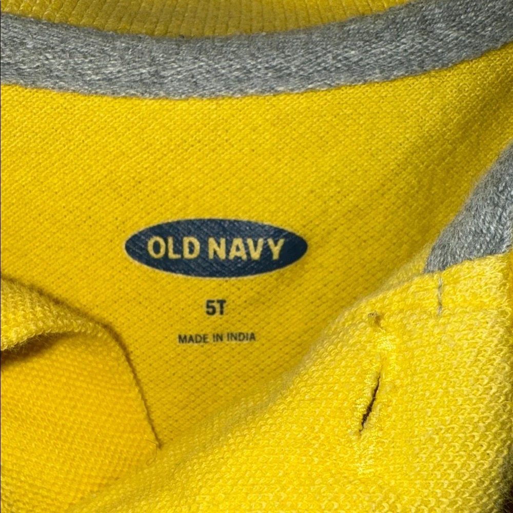 Old Navy Yellow, Gold, and Gray Kids Polo Size 5t